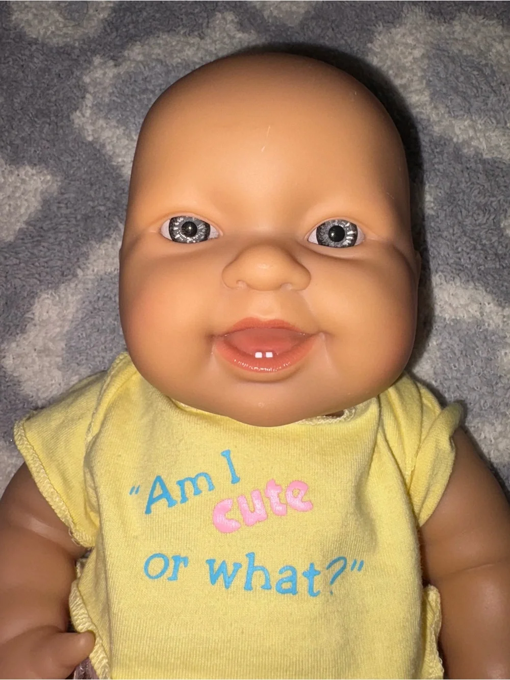 Vintage 1992 Berenguer Realistic For Keeps Baby Doll Brown Hair Blue Eyes